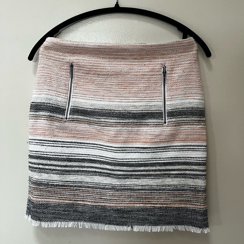 Loft Woven Multicolored Pencil Skirt